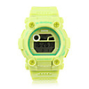 Waterproof Sporty Single Movement Digital Stop Watch with Night Light - Green