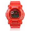 Waterproof Sporty Single Movement Digital Stop Watch with Night Light - Red