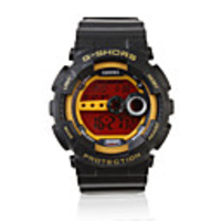 Waterproof Sporty Single Movement Digital Stop Watch with Night Light - Yellow