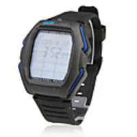 Waterproof Touch Screen EL Light Remote Control Wrist Watch - Black