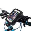 Waterproof Touch Screen Phone Pouch Bag Motorcycle Cycling Bike Handlebar Tube Mount Rotatable - B
