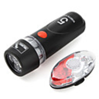Waterproof White LED Head Light Torch Set for Bicycle