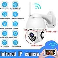 Waterproof Wireless Wifi Security Camera Rotation Ball Machine Network Surveillance Camera 1080P 4 LED Outdoor 2.0MP 90 Degree