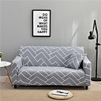 Wave Print 1-Piece Sofa Cover Couch Cover Furniture Protector Soft Stretch Sofa Slipcover Spandex Jacquard Fabric Super Fit for 1~4 Cushion Couch and L Shape Sofa, Easy to Install