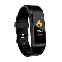 WAZA ID115 PLUS Smart Wristband Bluetooth Fitness Tracker Support Notify/ Heart Rate Monitor Waterproof Sports Smartwatch Compatible Samsung/ Android/iPhone