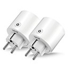 WAZA Smart Plug(EU) Mini Outlet Compatible with Amazon Alexa and Google Assistant,  Wifi Enabled Remote Control Smart Socket with Timer Function,  No Hub Required(2-Pack)