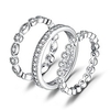 wedding bands wedding rings for women anniversary eternity bands 3 stackable rings cz engagement bridal milgrain marquise infinity 925 sterling silver ring sets size 4-10 (12)