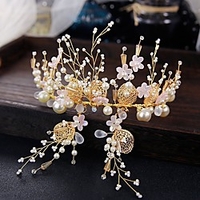 Wedding Bridal Alloy Headdress with Pearls 1 set Wedding / Special Occasion Headpiece
