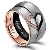 wedding ring heart promise ring stainless steel wedding men