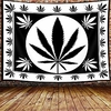 weed marijuana leaf tapestry wall hanging,  black and white reggae rasta tie dye leaf premium home art wall decor,  upgrade tapestries for bedroom living room college dorm 71x60 inches