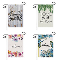 Welcome Home Garden Flag Double Sided Outdoor Holidays Yard Flag Holidays Vertical Flags miniinthebox