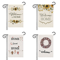 Welcome Home Garden Flag Double Sided Outdoor Holidays Yard Flag Holidays Vertical Flags miniinthebox