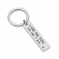 well-made i love you more.the end i win stainless steel key chain lettering keychain(none sv)