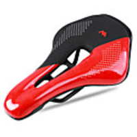 WEST BIKING Bike Saddle / Bike Seat Waterproof Wearproof High Elasticity Professional PU Leather Silica Gel Steel Cycling Road Bike Mountain Bike MTB Recreational Cycling Black / White Black / Red