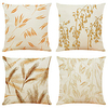 Wheat Double Side Cushion Cover 4PC Soft Decorative Square Throw Pillow Cover Cushion Case Pillowcase for Bedroom Livingroom Superior Quality Machine Washable Indoor Cushion for Sofa Couch Bed Chair miniinthebox