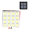 White 16 LED Dome Lights Bulbs Lamps 30 x 30 Board