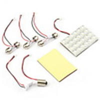 White 24-LED Car Interior Dome Light