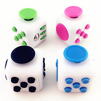 White Fidget Cube Finger Hand Top Magic Squeeze Puzzle Cube Work Class Home EDC ADD ADHD Anti Anxiety Stress Reliever 1Pc