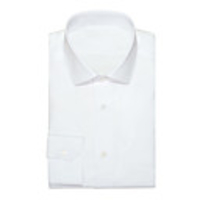 White herringbone cotton shirt