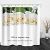 White Rose Digital Printing Shower Curtain Shower Curtains Hooks Modern Polyester New Design