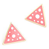White Spot Triangle Acrylic Earrings