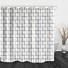 White Square lattice Digital Printing Shower Curtains Hooks Modern Polyester New Design