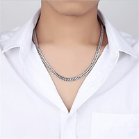 White Synthetic Diamond Pendant Necklace Chain Necklace Rolo Letter Punk Trendy Casual / Sporty Fashion Copper Silver Plated Silver 405 cm Necklace Jewelry 1pc For Anniversary Sport Street Birthday miniinthebox