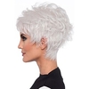 White Wigs for Women Heat Resistant Synthetic Wig Straight Layered Haircut Wig Short Creamy-White Heat Resistant Synthetic Hair Odor Free Normal White Heat Resistant 4Inch miniinthebox