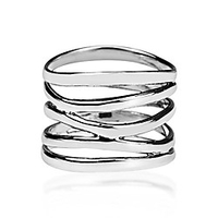 wide five band coil wrap. 925 sterling silver ring (6)