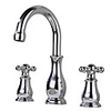 Widespread Ceramic Valve Three Holes Chrome,  Bathroom Sink Faucet