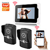WIFI / Wired amp; Wireless Recording 7inch Monitor Video Intercoms Home Security System Video Doorbell Door phone with 1080P HD camera Multi-language support remote control Tuay APP
