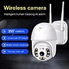 WiFi Camera 1080P HD CCTV Outdoor IP Camera AI Tracking 4X Digital Zoom Surveillance RJ45 Wired Mini Speed Dome Cameras