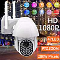 Wifi IP Camera 47 LED 1080P 2MP Outdoor CCTV Surveillance Wireless Camera IP66 Speed Dome 4XZoom IR Network Security