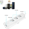 Wifi Smart Power Strip European Standard Tuya Solution Mobile Phone Smart Control Power Strip With Its Own Usb Socket
