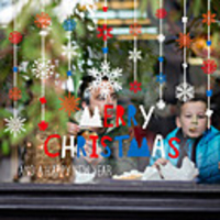 Window Film Stickers Decoration Floral / Christmas Geometric / Holiday PVC(PolyVinyl Chloride) Window Sticker