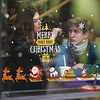 Window Film Stickers Decoration Floral / Christmas Geometric / Holiday PVC(PolyVinyl Chloride) Window Sticker