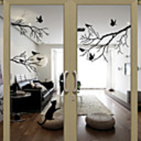 Window Film Stickers Decoration Lovely / Halloween Character PVC(PolyVinyl Chloride) Window Sticker / Water-Repellent
