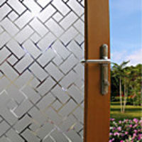 Window Film Stickers Decoration Matte / Contemporary Geometric PVC(PolyVinyl Chloride) Window Sticker / Matte