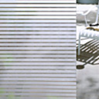 Window Film Stickers Decoration Matte / Contemporary Striped PVC(PolyVinyl Chloride) Window Sticker / Matte