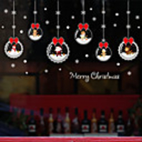 Window Film Stickers Decoration Patterned / Christmas Geometric / Character PVC(PolyVinyl Chloride) Window Sticker / Funny