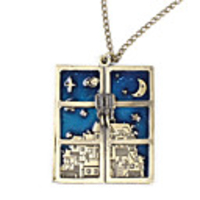 Window with A Lock Copper Necklace