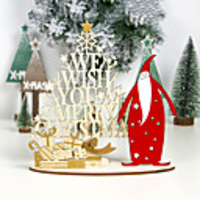 Windy Wood Painted Christmas Ornaments Creative Christmas Diy Homemade Set