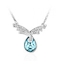 Wing Shaped Crystal Necklace