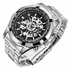 winner mens watches,  mechanical skeleton stainless steel waterproof automatic self-winding watch for men,  luxury x dial steampunk wrist watch litbwat