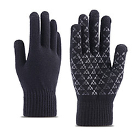 Winter Bike Gloves / Cycling Gloves Touch Gloves Anti-Slip Warm Breathable Full Finger Gloves Sports Gloves Black for Adults