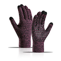 Winter Bike Gloves / Cycling Gloves Touch Gloves Anti-Slip Warm Breathable Full Finger Gloves Sports Gloves Purple for Adults
