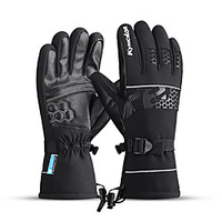 Winter Bike Gloves / Cycling Gloves Touch Gloves Anti-Slip Waterproof Warm Winter Sports Full Finger Gloves Sports Gloves Black for Adults