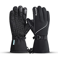 Winter Bike Gloves / Cycling Gloves Touch Gloves Anti-Slip Waterproof Warm Winter Sports Full Finger Gloves Sports Gloves Black for Adults