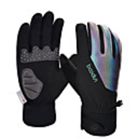 Winter Bike Gloves / Cycling Gloves Touch Gloves Waterproof Windproof Breathable Warm Full Finger Gloves Sports Gloves Black for Adults