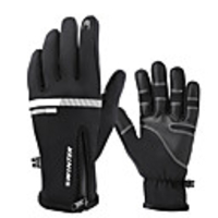 Winter Bike Gloves / Cycling Gloves Touch Gloves Windproof Warm Full Finger Gloves Sports Gloves Black for Adults